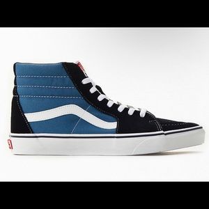 Vans high top black and blue size 7.5